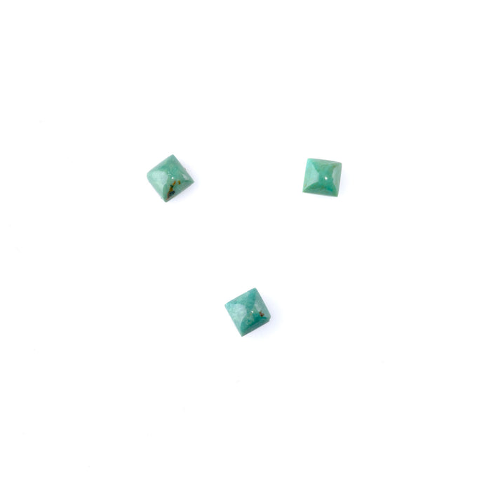 Hubei Turquoise 4mm Square Cabochon