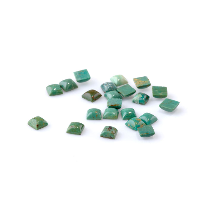 Hubei Turquoise 4mm Square Cabochon