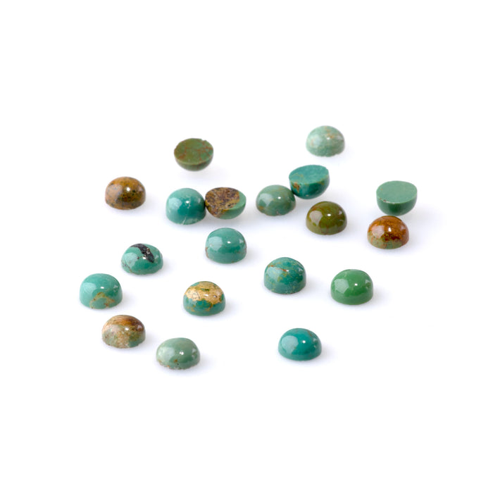 Hubei Turquoise 5mm Coin Cabochon