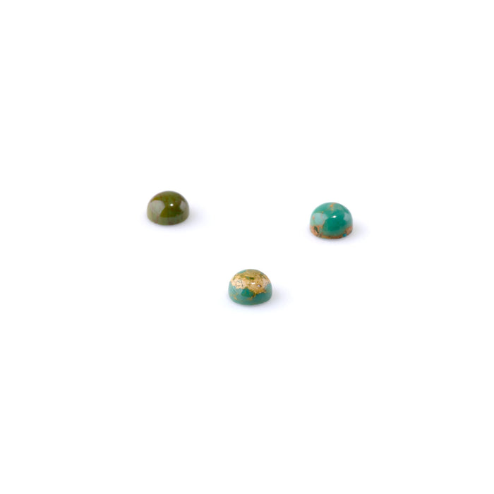 Hubei Turquoise 5mm Coin Cabochon