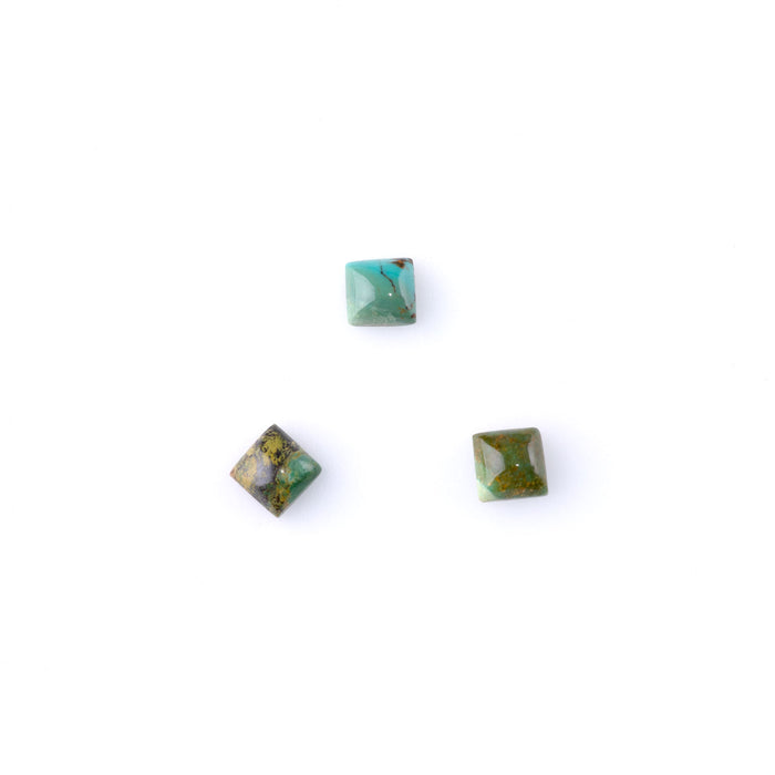 Hubei Turquoise 5mm Square Cabochon
