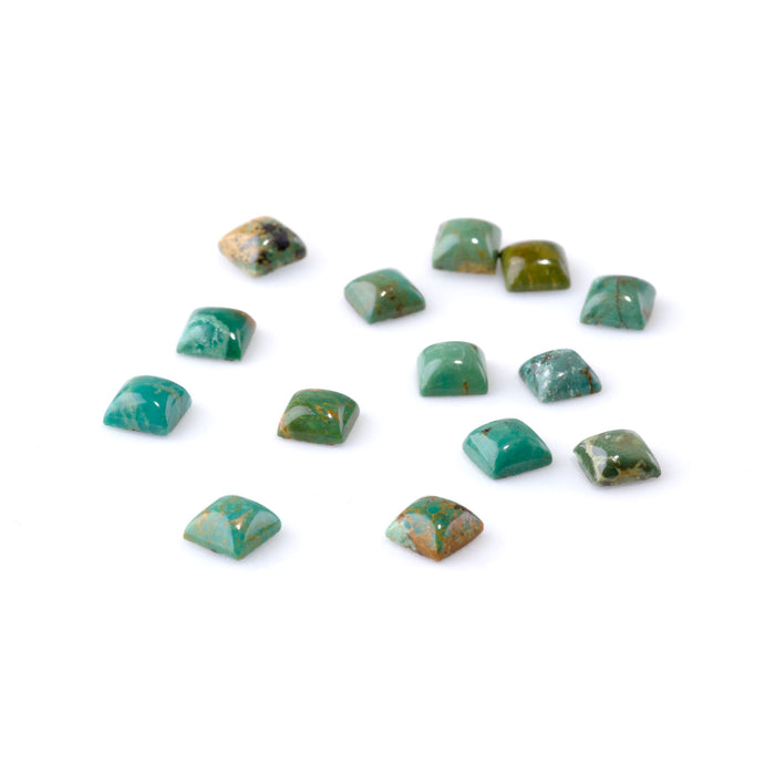 Hubei Turquoise 5mm Square Cabochon