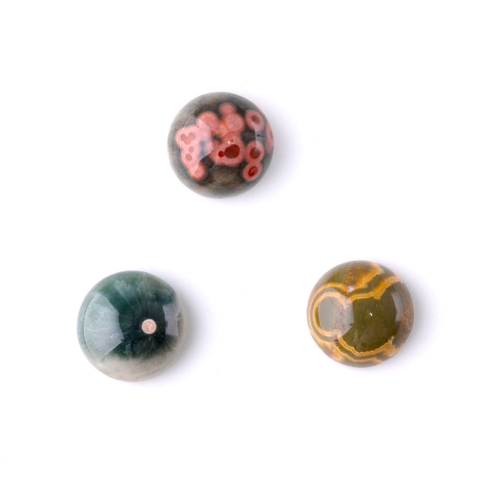 Ocean Jasper 12mm A Grade Coin Cabochon