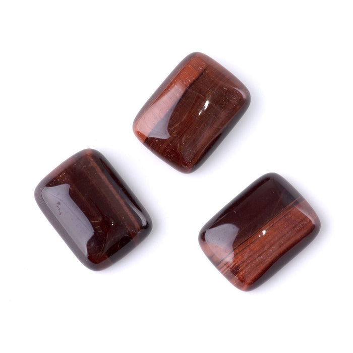 Red Tiger Eye 10x20mm Rectangle Cabochon
