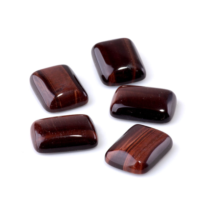 Red Tiger Eye 10x20mm Rectangle Cabochon