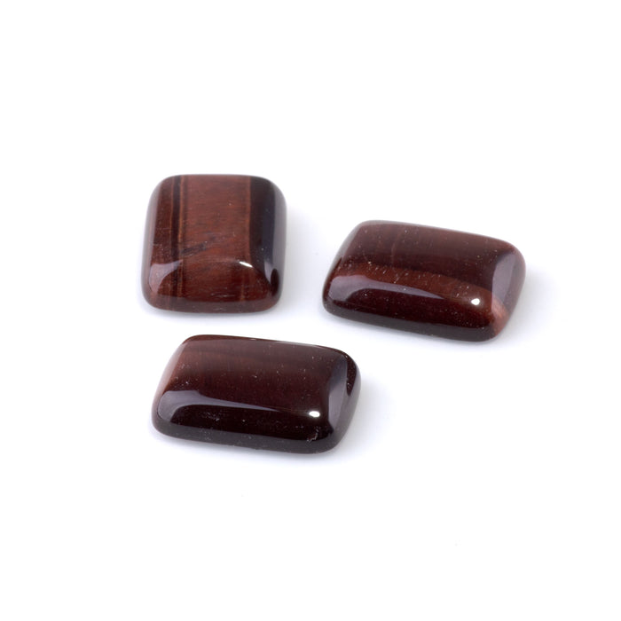 Red Tiger Eye 10x20mm Rectangle Cabochon