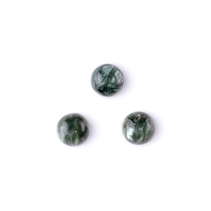 Seraphinite 10mm A Grade Coin Cabochon