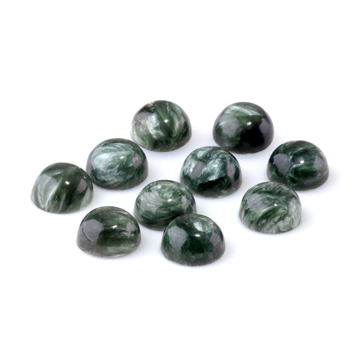 Seraphinite 10mm A Grade Coin Cabochon