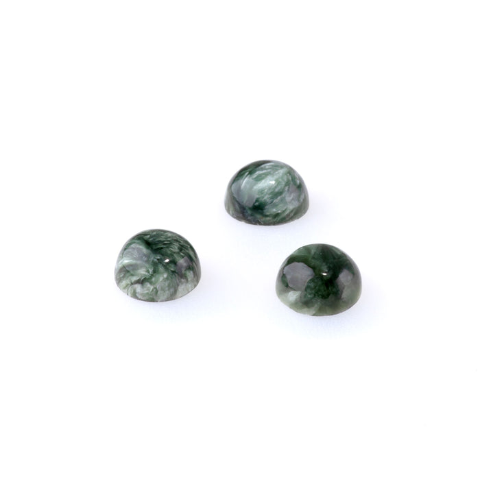 Seraphinite 10mm A Grade Coin Cabochon