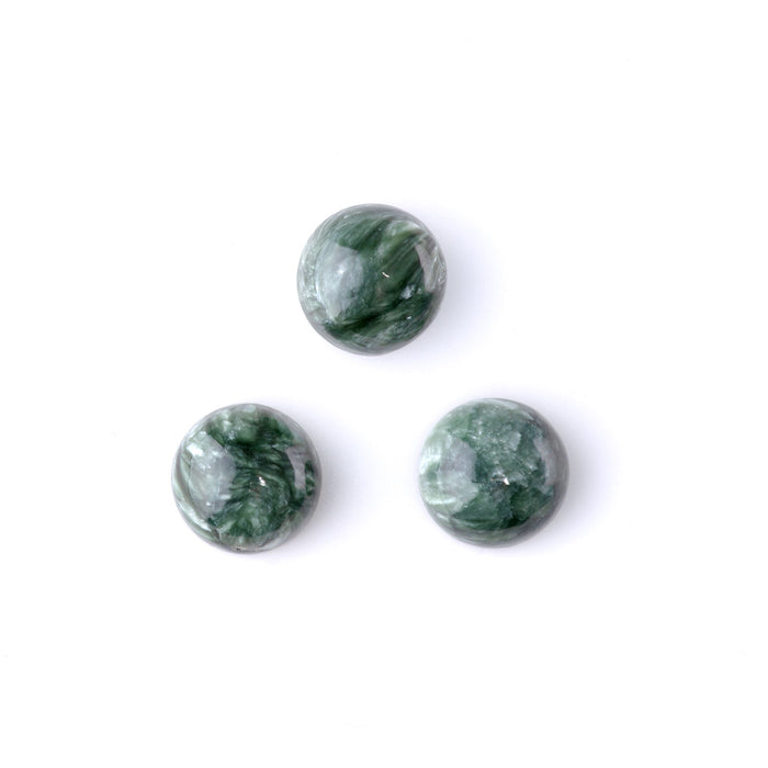 Seraphinite 12mm A Grade Coin Cabochon
