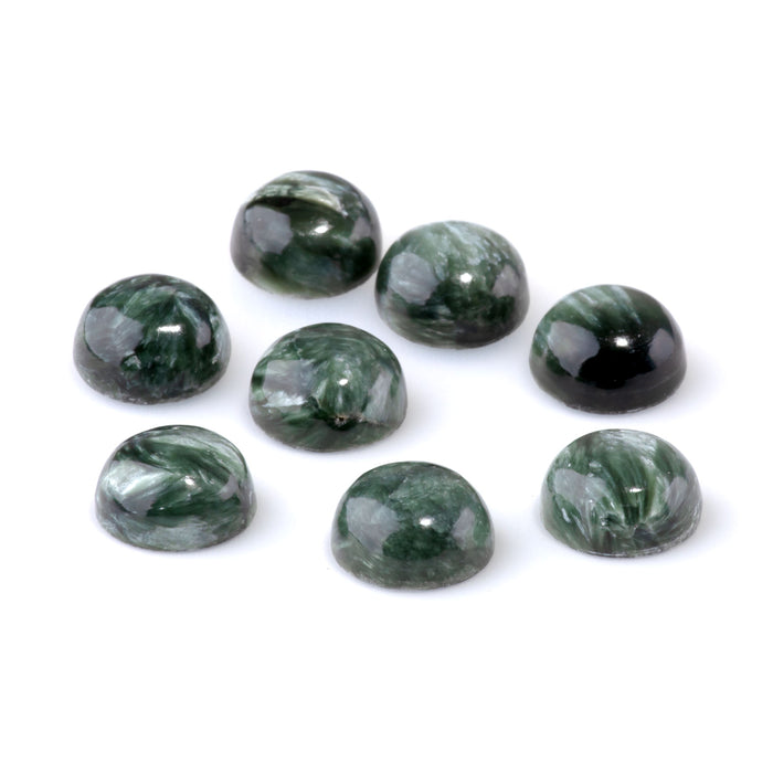 Seraphinite 12mm A Grade Coin Cabochon