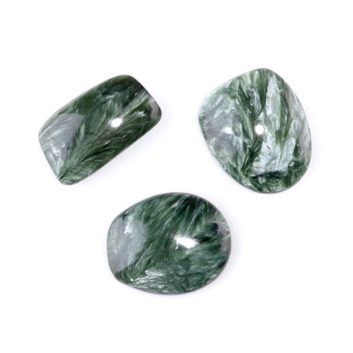 Seraphinite 14-19x15-31mm A Grade Small Free Form Cabochon
