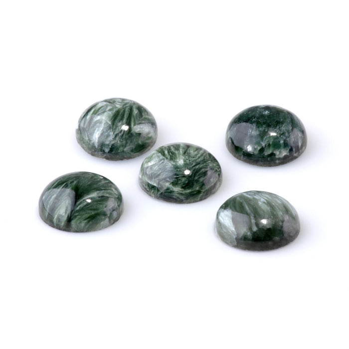 Seraphinite 15mm A Grade Coin Cabochon