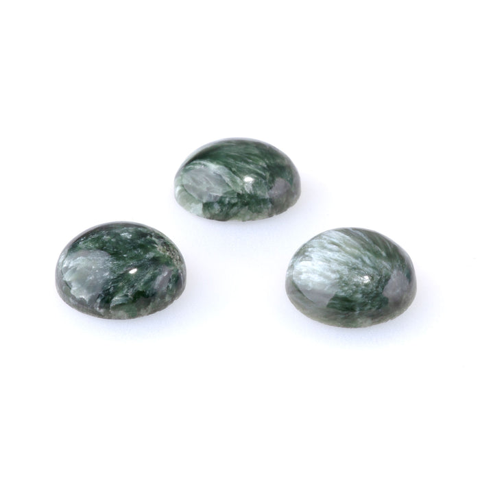 Seraphinite 15mm A Grade Coin Cabochon