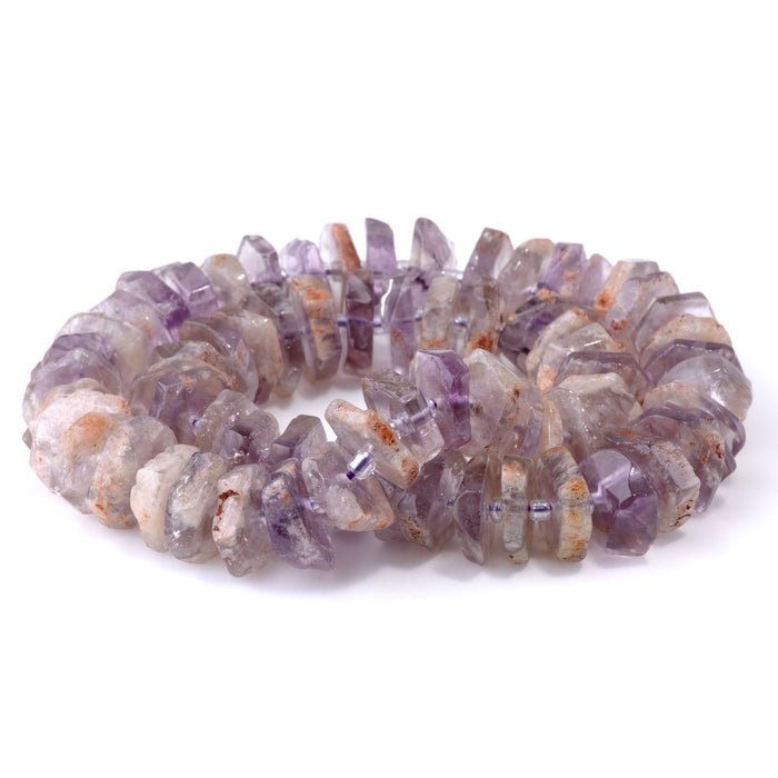 Cacoxenite 3-5x14-16mm Freeform Hexagon Wheel - 15-16 Inch