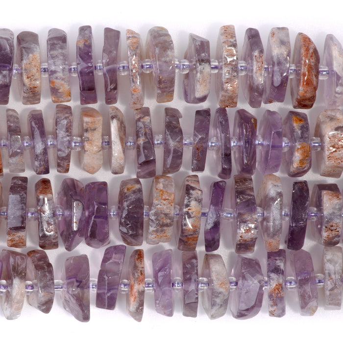 Cacoxenite 3-5x14-16mm Freeform Hexagon Wheel - 15-16 Inch