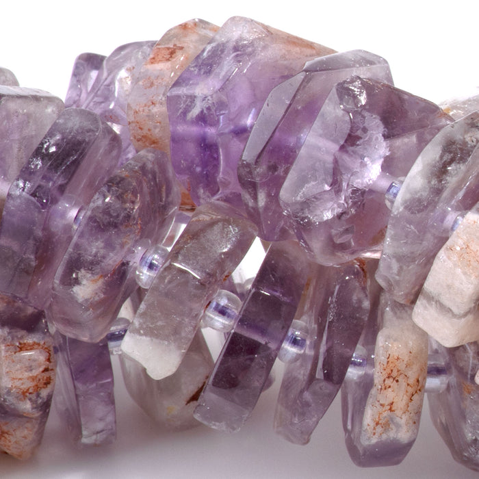 Cacoxenite 3-5x14-16mm Freeform Hexagon Wheel - 15-16 Inch