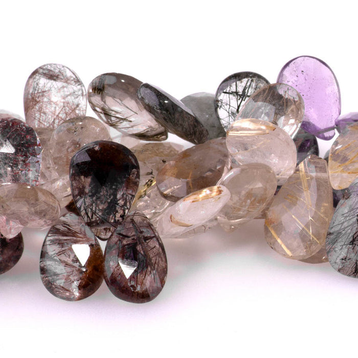 Cacoxenite 8x10-10x16mm Faceted Irregular Pear - 10 Inch