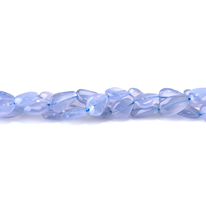 Blue Chalcedony 10-14mm Nugget A Grade - 15-16 Inch