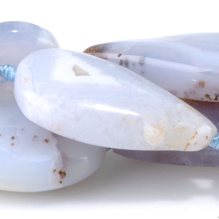 Chalcedony 15x25-17x28mm Tear Drop Beads - 15-16 Inch