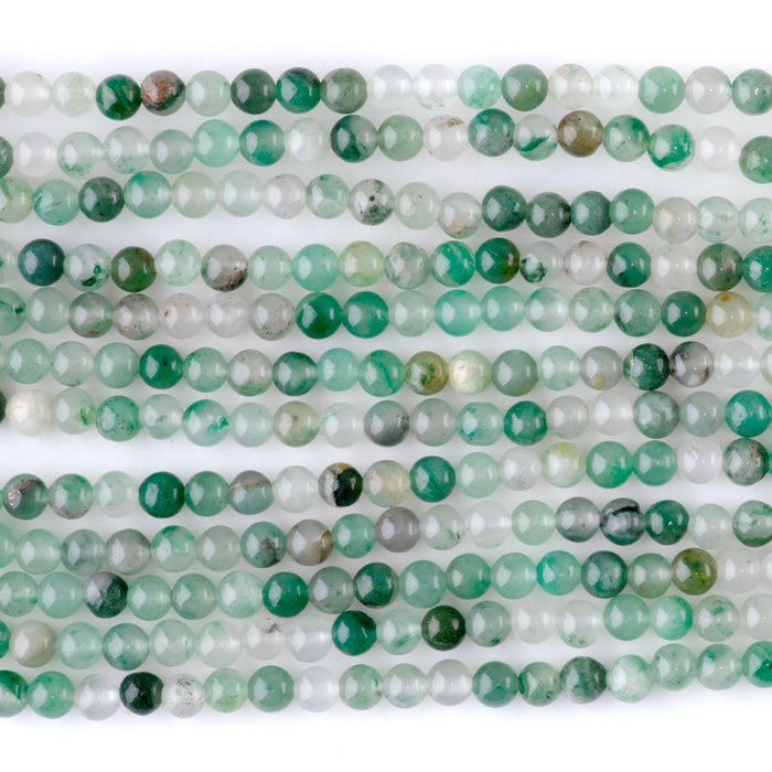 Green Chalcedony 4mm Round - 15-16 Inch