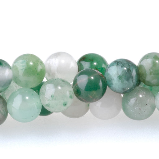 This is a Dakota Stones 6mm Green Chalcedony Gemstone strand with round beads in 15-16 inch strand.