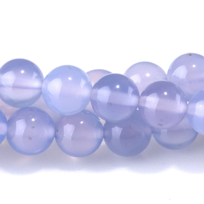 Chalcedony 6mm Purple Round Bead - 15-16 Inch