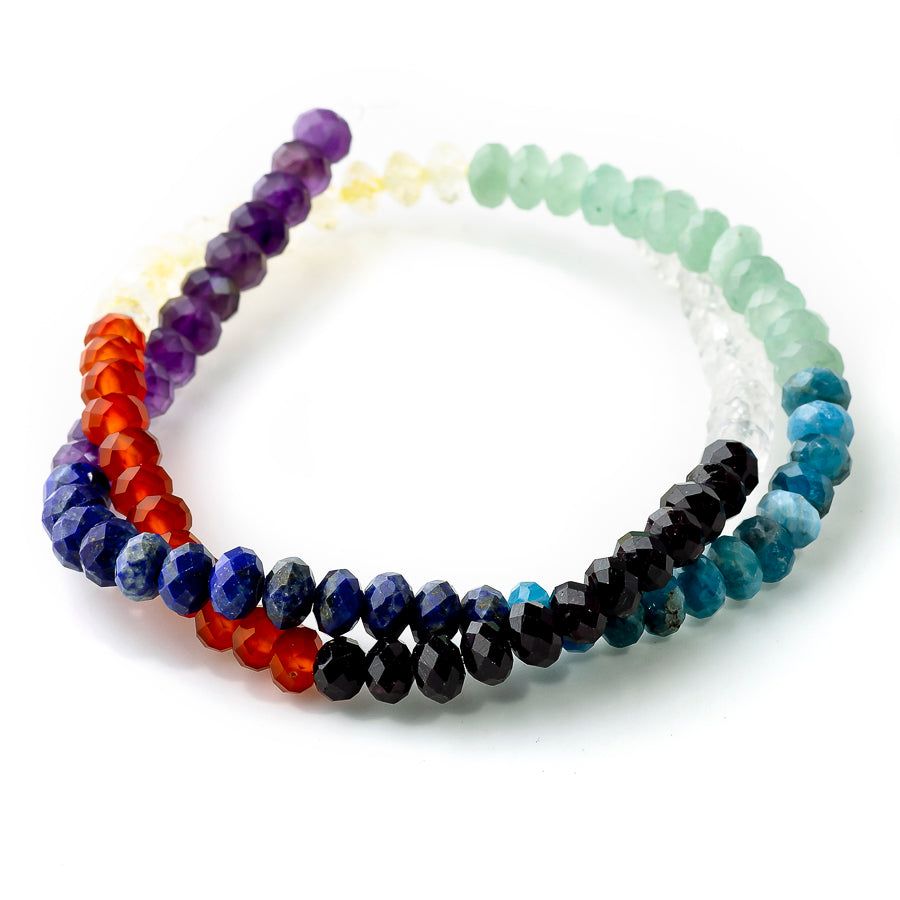 Chakra 6mm Faceted Rondelle - 15-16 Inch
