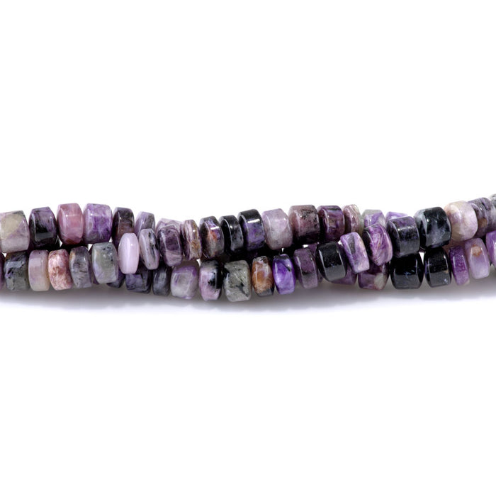 Charoite 3-6x8mm Heishi - 15-16 Inch