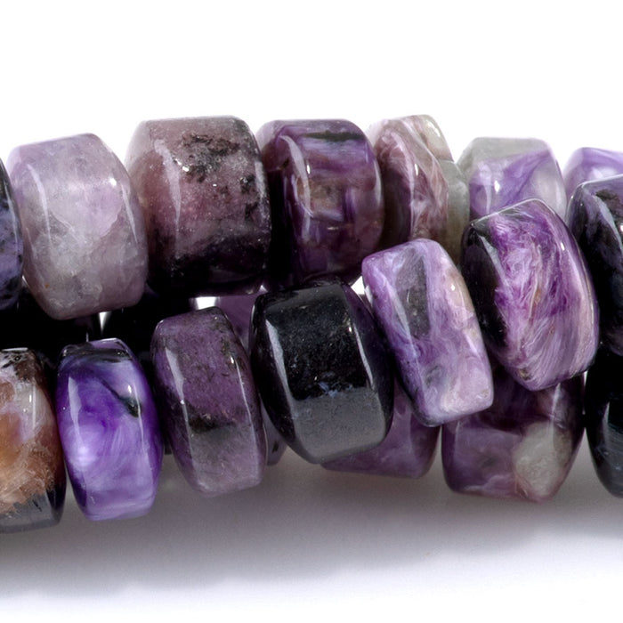 Charoite 3-6x8mm Heishi - 15-16 Inch