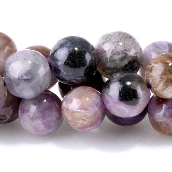 Charoite 8mm Round - 15-16 Inch