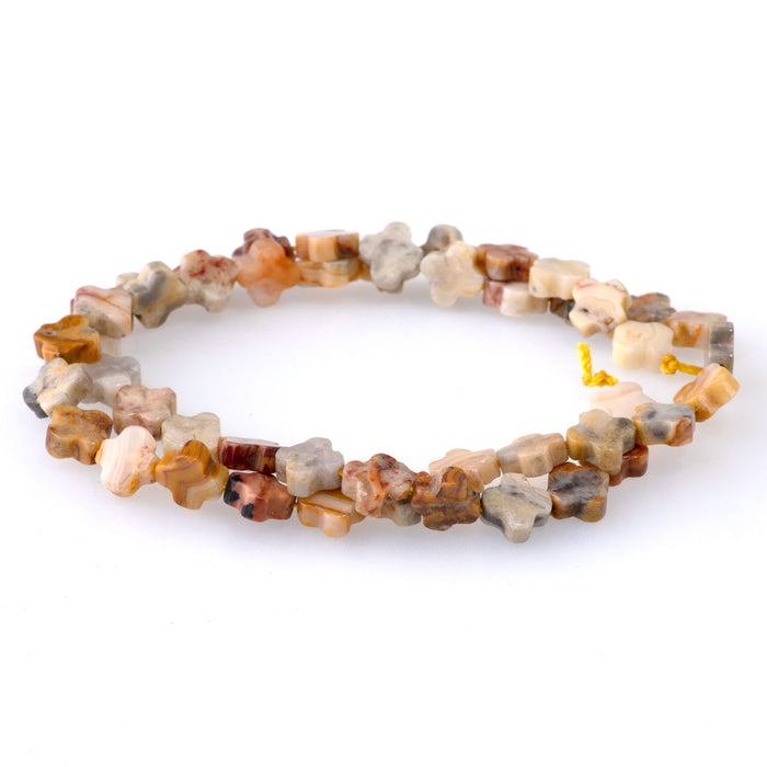 Crazy Lace Agate 8mm Cross - 15-16 Inch