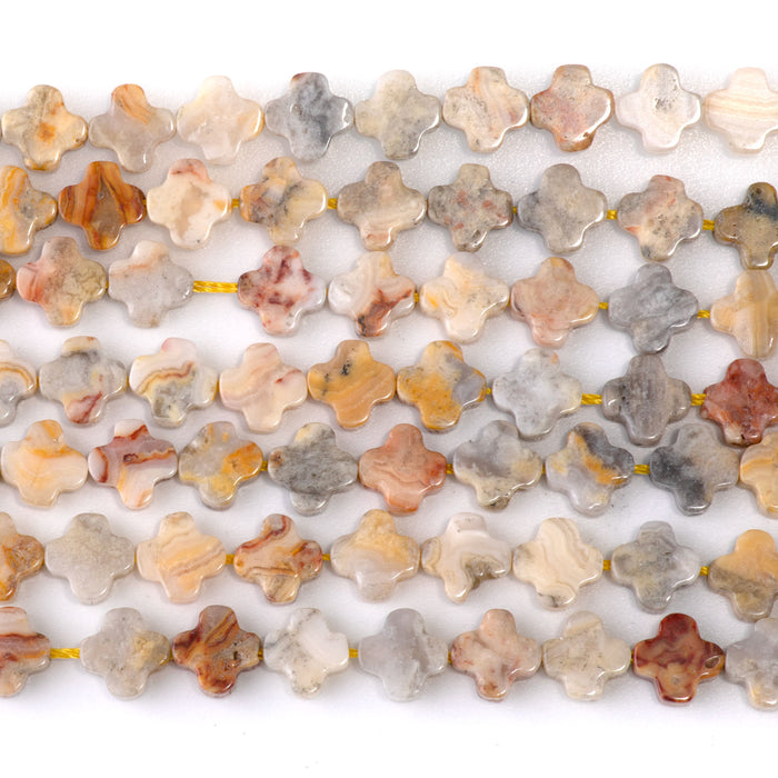 Crazy Lace Agate 8mm Cross - 15-16 Inch