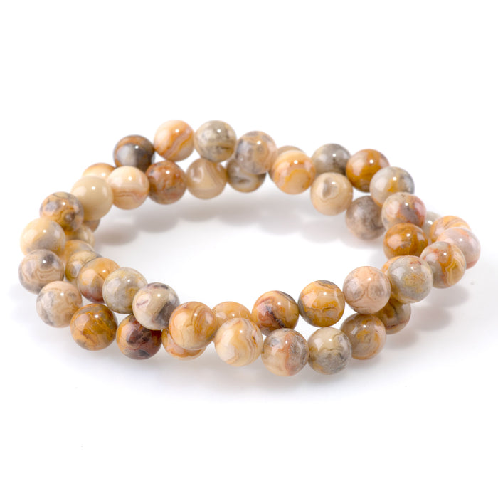 Crazy Lace Agate 8mm Round - 15-16 Inch
