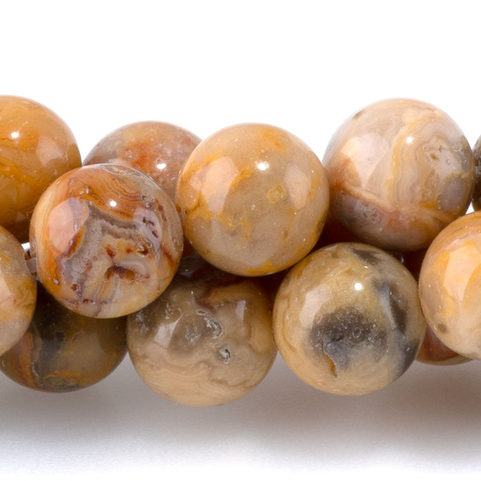 Crazy Lace Agate 8mm Round - 15-16 Inch