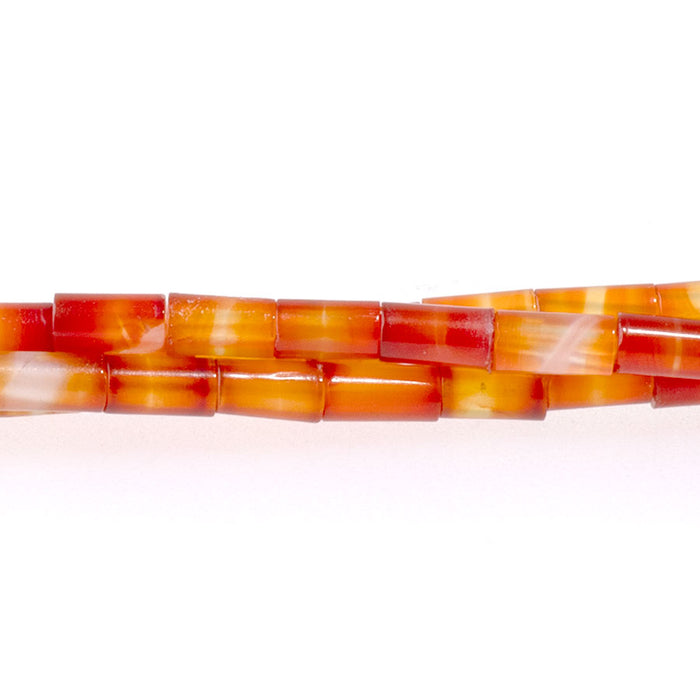 Carnelian 2x4mm Tube Beads - 15-16 Inch