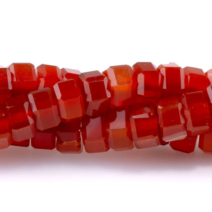 Carnelian 6mm Hexagon - 15-16 Inch