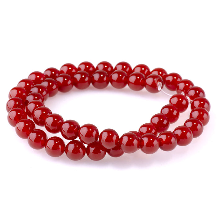 Carnelian 8mm Round - 15-16 Inch