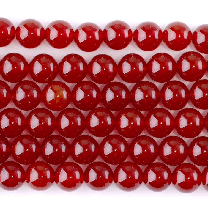 Carnelian 8mm Round - 15-16 Inch