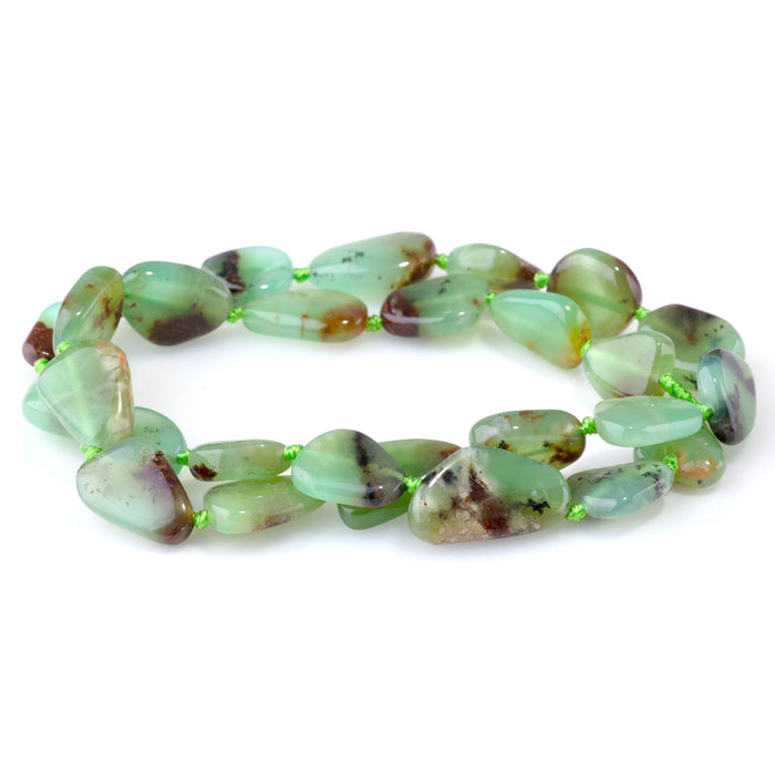 Australian Chrysoprase 9x13-13x22mm Freeform Pear A Grade - 15-16 Inch