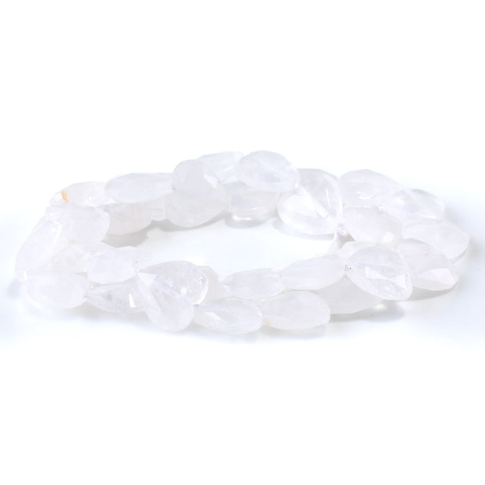 Crystal Quartz 14mm Faceted Heart - 15-16 Inch