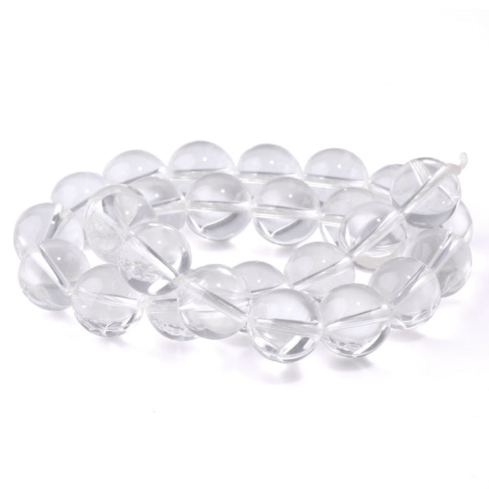 Crystal Quartz 15mm Round - 15-16 Inch