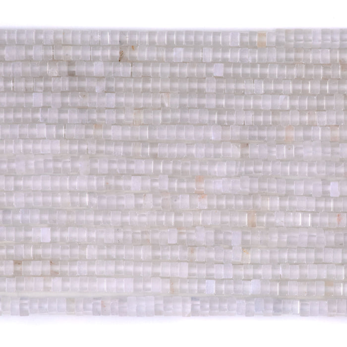 Crystal Quartz 1x2mm Square Rondelle - 15-16 Inch