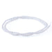 This is a Dakota Stones 3mm Crystal Quartz Gemstone strand with faceted rondelle beads.