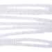 This is a Dakota Stones 3mm Crystal Quartz Gemstone strand with faceted rondelle beads.