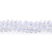 This is a Dakota Stones 3mm Crystal Quartz Gemstone strand with faceted rondelle beads.