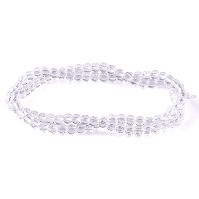 Crystal Quartz 4mm Round - 15-16 Inch