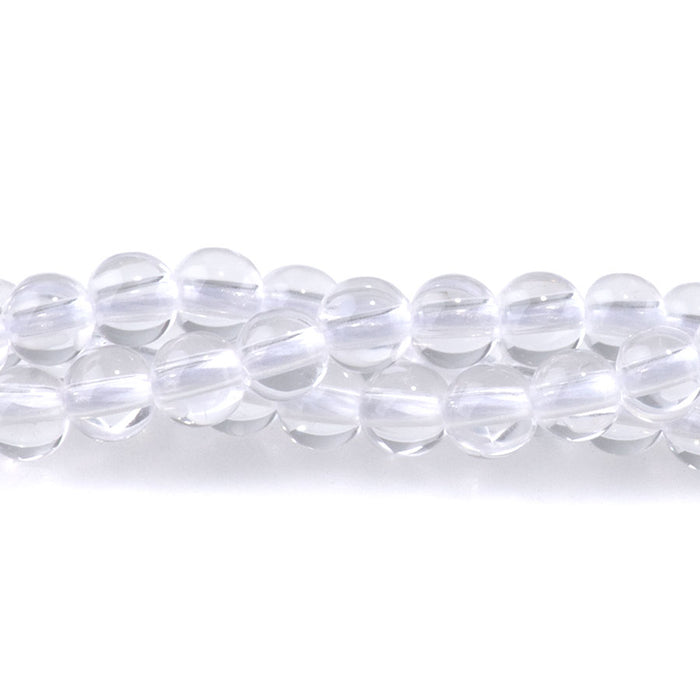 Crystal Quartz 4mm Round - 15-16 Inch