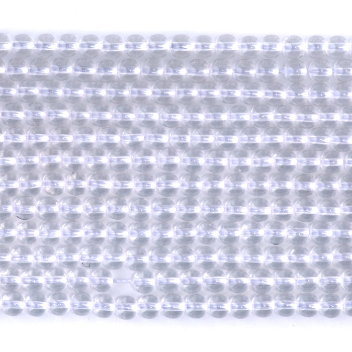 Crystal Quartz 4mm Round A Grade - 15-16 Inch