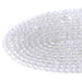 This is a Dakota Stones 4mm Crystal Quartz Microfaceted Gemstone strand with round beads in 15-16 inch strand.